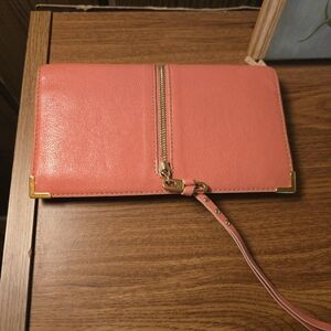 Chloe RARE Coral Milo Leather Wristlet Wallet